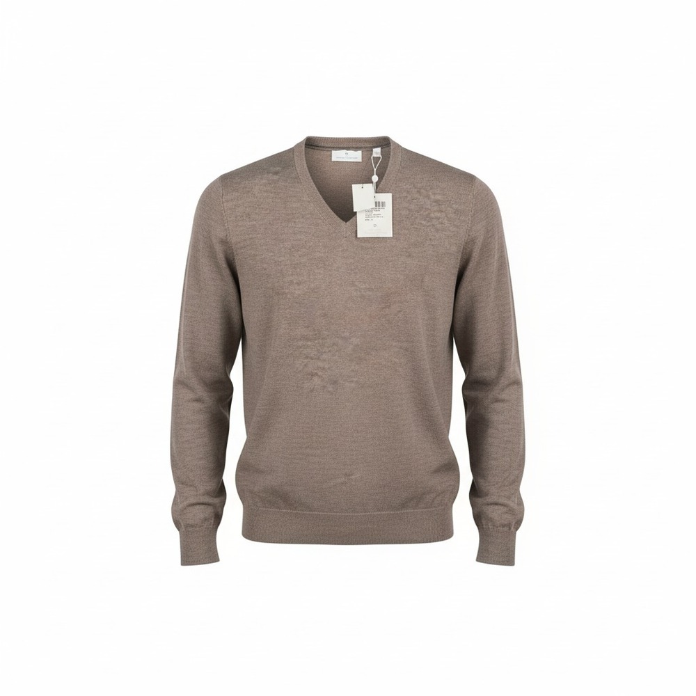 Toscano Firenze Men's XL Merino V-Neck Sweater Old Money Heritage Preppy Classic